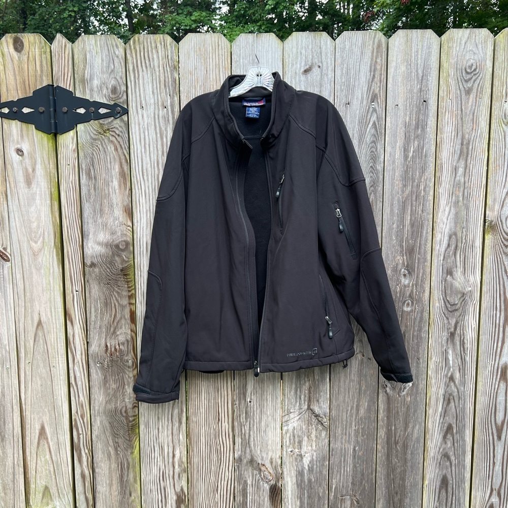 FREE COUNTRY Black Fleece Lined Windbreaker Jacket Mens XXL - Picture 2 of 15